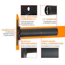 Weight plate wall mounted rack 1 centre hole 3 poles vertical mounting 600 mm. Yes4all Wall Mounted Weight Plate Holder 2 Inch Olympic Weight Plate Storage Sold In Singles Black Buy Online At Best Price In Uae Amazon Ae