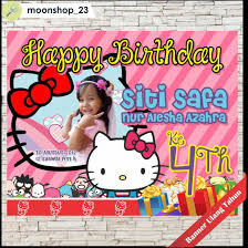 Buat kamu yang ingin menambah semarak pesta ulang tahun gadis kecil tersayang, jangan lupa sisipkan ucapan. Spanduk Banner Backdrop Ulang Tahun Custom Tema Hello Kitty Shopee Indonesia