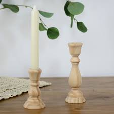 The wooden pillar candle holders feature brilliant contrasting colors and an embossed floral pattern all round. Unfinished Retro Wooden Taper Candle Holder Decorative Candlestick Holder For Home Dining Wedding And Party 6 88 X 2 48 1 96 Candle Holders Aliexpress