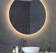 Round LED Mirror Simple Modern Custom Bathroom Hotel Light up Mirror