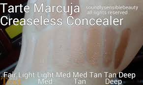 Tarte Marcuja Creaseless Concealer Full Cover Concealer Review Swatches Of Shades