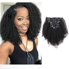 Brush the hair together so that the curls can blend in. Amazon Com Sassina 4b 4c Afro Coily Clip In Hair Extensions Human Hair For Black Women Double Wefts Remy Afro Kinky Curly Clip In 7 Pieces 120 Grams With 17 Clips 4ac 14 Inch Beauty