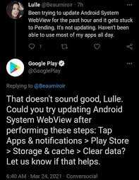If webview didn't update once, you should try restarting your phone. Android System Webview Update Pending Not Updating Here S What To