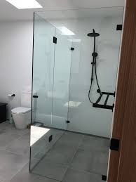 Matte black stainless shower screen glass hinge showerscreen holder 180 degree. Frameless Shower Screens Built In Wardrobes Sydney And Shower Screens Sydney