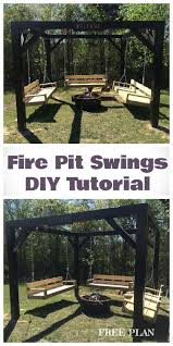 Fire pit swing set plans. Diy Pergola Firepit Swings Tutorial Fire Pit Backyard Fire Pit Swings Backyard Fire