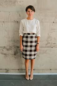 Black And White Plaid Pencil Skirt Plaid Pencil Skirt Vintage Professional Skirt Black And White Straight Skirt Plaid Pencil Skirt Professional Skirt White Straight Skirt