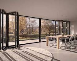 Faltwand Und Faltturen Aus Glas Aluminium Und Holz Ramen Huis Glazen Huizen Architectuur Huis