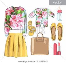 Spring is the perfect season for a clothing refresh for your little ladies and tea collection's darling line of pastels and warm weather clothes are the ideal solution. Vector Lady Fashion Vector Photo Free Trial Bigstock