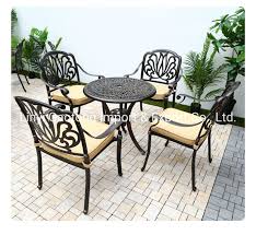 Great savings & free delivery / collection on many items. China Metal Leisure Dining Chair 5 Piece Cast Aluminium Patio Bistro Set Outdoor Home Garden Set China Cast Aluminum Chairs Hotel Dining Table