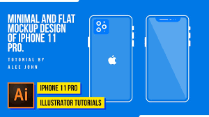 Free iphone 12 psd mockup to present your ios app or ui design in a photorealistic look. Minimal Flat Mockup Design Of Iphone 11 Pro Illustrator Tutorials Tl Youtube