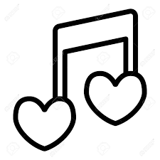 The list of free notes is constantly updated, mainly represented by the arrangements of the piano. Musical Note Heart Shape Line Icon Love Song Vector Illustration Royalty Free Cliparts Vectors And Stock Illustration Image 110955405