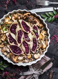 Gefullte Conchiglioni Mit Rotkohl Und Pilzen Fleischlos Rotkohl Rezepte Mit Rotkohl Lebensmittel Essen