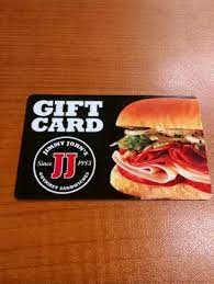Folge deiner leidenschaft bei ebay! Free Jimmy Johns 10 00 Gift Card Gift Cards Listia Com Auctions For Free Stuff