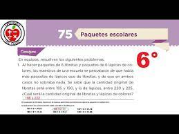 Maybe you would like to learn more about one of these? Desafio Matematico 75 Paquetes Escolares 6 De Primaria Contestado Youtube
