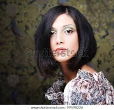 Sexy and cute hairstyles for short black hair are here to make you look like a queen. Portrait Of Young Beautiful Woman With Short Dark Hair Stock Images Page Everypixel