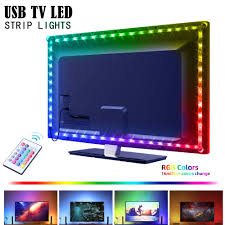 Usb Led Strip Lights For 40 60in Tv Aysemo 6 56ft Tv Led Backlight Kit With Remote 16 Color Changing Lights 5050 Leds Led Light Strips For Room Home Movie Decor