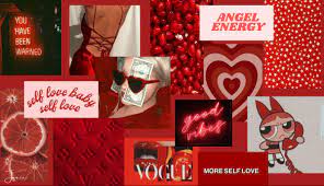 Aesthetic Desktop Collage Red Aesthetic Screen Savers Collage