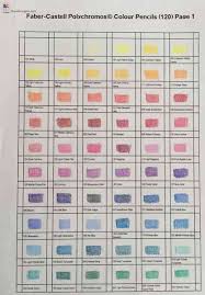 color chart for faber castell polychromos colour pencils