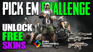 Many youtubers are also fond of arranging pubg subscriber games where the winner gets rewarded with pubg free uc which can be used to purchase your pubg free skins. Pubg Pick Em Challenge How To Unlock Free Skins Pcs2 Pc Xbox Ps4 Youtube