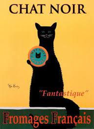 Vintage Chat Noir Ken Bailey Art Prints And Posters On Canvas Cat Posters Chat Noir Art Vintage Cat
