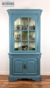Prepac elite white china cabinet. Charleton Blue And Antique White Corner Hutch General Finishes Design Center