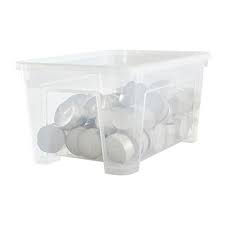Samla Box Clear 11x7 X5 1 Gallon Ikea Plastic Storage Storage Ikea Samla