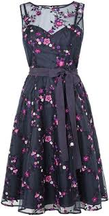 House Of Fraser Phase Eight Fleur Embroidered Dress Embroidered Dress Fit And Flare Cocktail Dress Navy Cocktail Dress