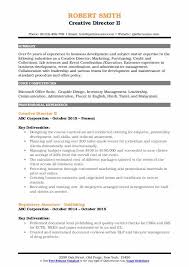 These resume samples can help you decide what experience and accomplishments to include your resume. Creative Director Resume Samples Qwikresume