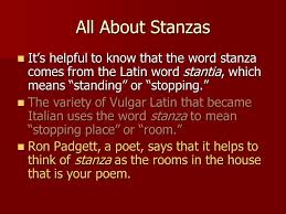 Stanza synonyms, stanza pronunciation, stanza translation, english dictionary definition of stanza. What About Stanza Breaks From Nancie Atwell Lessons That Change Writers Ppt Download