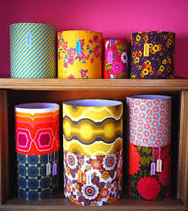 Diy Lampenschirme Mit Bunten Retro Stoffen Original 60er 70er