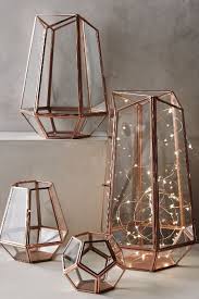 I Probably Wouldn T Put Fairy Lights In Them Instead I Would Add A Succulent Or Something Gold Home Decor Geometric Lantern Room Decor