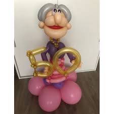Ballonfiguur Viering Verjaardag Sarah Cijfer 50 Jaar 60 Cm