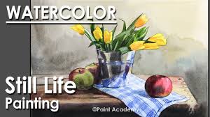 25 luxury flower vase painting watercolor flower decoration ideas description: Painting A Realistic Still Life In Watercolor Flower Vase Apples Episode 4 Paintingtube