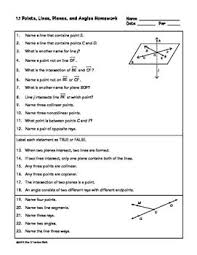 Points Lines Planes And Angles Lesson Geometry Lessons Literal Equations Persuasive Writing Prompts