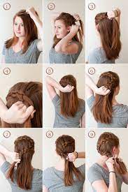 The Circlet French Braid A How To Guide For Any Wedding Occasion Penteados Penteados Com Tranca Penteado Simples Cabelo Medio