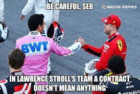 Racing point gab einen langfristigen vertrag mit dem deutschen bekannt. Racing Memes On Twitter Sebastian Vettel To Make Racing Point Switch In 2021 As They Re Brand As Aston Martin F12020 F12021 F1 Engineeredinsanity Sebastianvettel Vettel Sv5 Scuderiaferrari Astonmartinracing Astonmartin Sergioperez