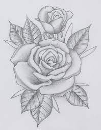 Delicate Pencil Rose Romantic Rose Sketch Flower Drawing Etsy Rose Sketch Pretty Flower Drawing Flower Drawing