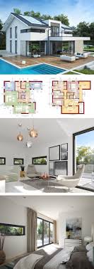 Modernes Designhaus Mit Satteldacharchitektur Galerie Und Buroerweiterung Einfamilienhaus In 2020 Einfamilienhaus Bauen Hausbau Ideen Architektur