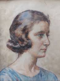 Portrait Of A Woman On Ivory Signed Marie Laforge