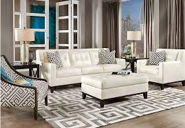 Reina White 3 Pc Leather Living Room Leather Living Room Furniture Living Room Leather Rooms To Go Furniture