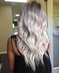 Icy Blonde Hair With A Slight Shadow Root Icy Blonde Hair Dark Roots Blonde Hair Hair Styles