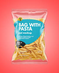 Download Plastic Bag With Penne Pasta Mockup In Bag Sack Mockups On Yellow Images Object Mockups Yellowimages Mockups