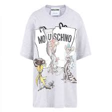 Moschino Rat A Porter T Shirt Grey Oversized White T Shirt Shirts Denim T Shirt