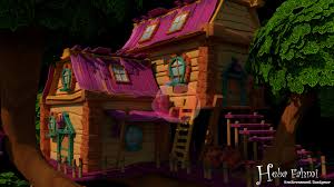 Null to him very often are various animals who live in the forest, so that he would design and build houses for them. Heba Fahmi 3d Treehouse Exterior