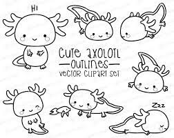 Download free books in pdf format. Premium Vector Clipart Kawaii Axolotl Outlines Cute Etsy In 2021 Clip Art Cute Easy Drawings Axolotl