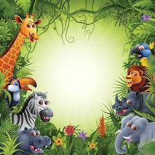 Image Result For Cartoon Jungle Background With Animals Cartoon Background Free Vector Graphics Jungle Animals