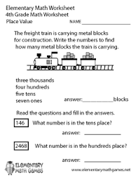 Fourth Grade Place Value Worksheet Math Worksheets Common Core Math Worksheets Place Value Worksheets