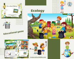 Environmental Education Game About Ecology Treasure Hunt 4 Kids Games For Kids Printable Games For Kids Educational Games For Kids