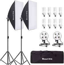 Amazon Com Mountdog Softbox Lighting Kit 1600w Photography Professional Continuous Studio Lights Equipment With E27 5500k Bulbs And 2 Reflectors For Fashion Portrait Product Photography Camera Photo