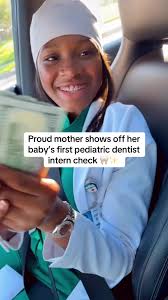 Proud Mother Shows Off Her Baby's First Pediatric Dentist Intern Check